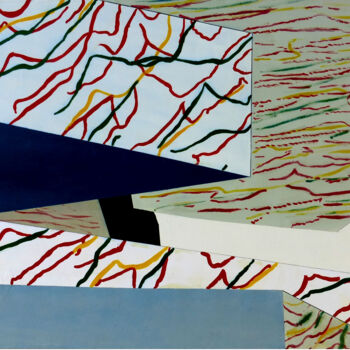Painting titled "Inside, Outside, Re…" by Remi Delaplace, Original Artwork, Acrylic Mounted on Wood Stretcher frame