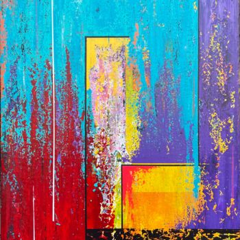 Painting titled "Field of Noise no:22" by Uday Mastenbroek, Original Artwork, Acrylic