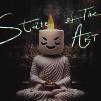 Arte digitale intitolato "Buddhist Marshmallo…" da Gustavo Castillo, Opera d'arte originale, Pittura digitale