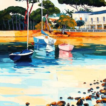 Peinture intitulée "Sérénité" par Pierrick Tual, Œuvre d'art originale, Huile