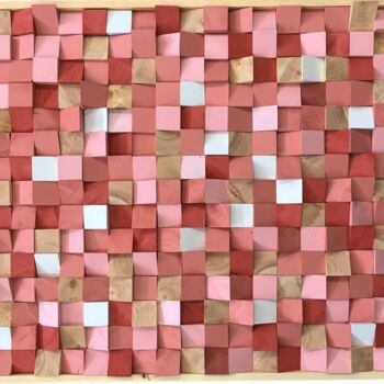 Pittura intitolato "Rose Bonbon" da Maxcas Art, Opera d'arte originale, Legno Montato su Pannello di legno