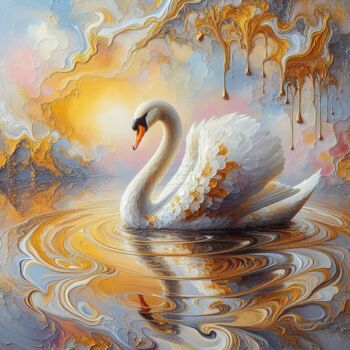 Digital Arts titled "Tranquil Elegance" by Abstract Bliss, Original Artwork, AI generated image