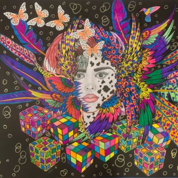 "Princess Gambit" başlıklı Resim Oana Arabagiu tarafından, Orijinal sanat, Akrilik