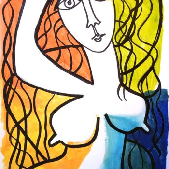 Peinture intitulée "Eté" par Alexandre Lepage, Œuvre d'art originale, Acrylique