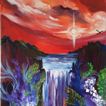 Painting titled "Agartha Hidden" by Barbara Fuhrmann, Original Artwork, Acrylic