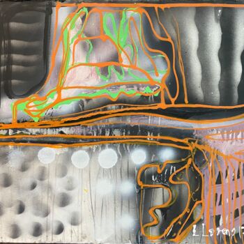 Painting titled "Abstracción 2013 Re…" by Paco Llorens, Original Artwork, Acrylic Mounted on Wood Panel
