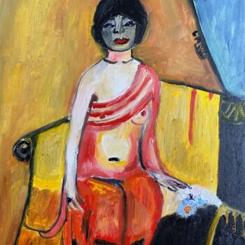 Peinture intitulée "Gesina Antonia Milg…" par Claire Marie Gay, Œuvre d'art originale, Huile Monté sur Panneau de bois