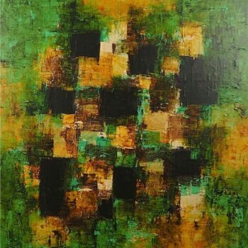 Pintura intitulada "Deep Contemplation" por Kalpana Soanes, Obras de arte originais, Acrílico Montado em Armação em madeira