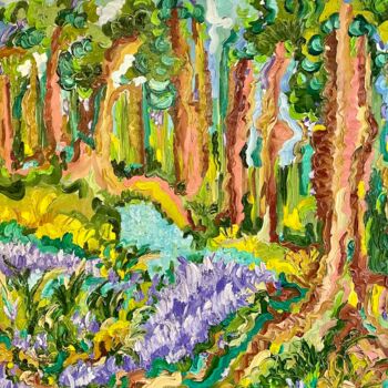 Pintura titulada "Stony Woods" por Jon Parlangeli, Obra de arte original, Oleo Montado en Bastidor de camilla de madera