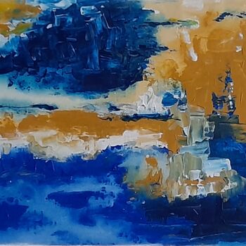Peinture intitulée "La terre vue du ciel" par Jacqueline Poitevin, Œuvre d'art originale, Acrylique Monté sur Châssis en bois