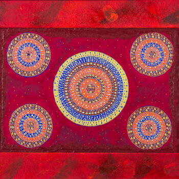 Painting titled "J'ai rougis" by Vincent Schurck, Original Artwork, Acrylic Mounted on Wood Stretcher frame