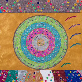 Painting titled "Microbulles" by Vincent Schurck, Original Artwork, Acrylic Mounted on Wood Stretcher frame