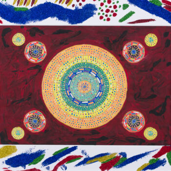 Peinture intitulée "Un essai de couleurs" par Vincent Schurck, Œuvre d'art originale, Acrylique Monté sur Châssis en bois