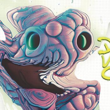 Grafika cyfrowa / sztuka generowana cyfrowo zatytułowany „The abyss” autorstwa Gustavo Castillo, Oryginalna praca, 2D praca…