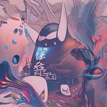 Digitale Kunst getiteld "The metaverse dream…" door Gustavo Castillo, Origineel Kunstwerk, Digitale collage