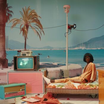 Digital Arts titled "Broadcast Utopia n°4" by Nathan Fischer, Original Artwork, AI generated image