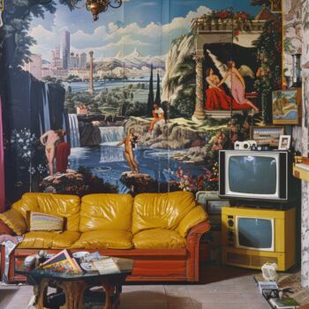 Digital Arts με τίτλο "Broadcast Utopia n°6" από Nathan Fischer, Αυθεντικά έργα τέχνης, Εικόνα που δημιουργήθηκε με AI