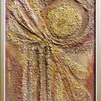 Schilderij getiteld "Dragonflies" door Svetlana Fakhrieva, Origineel Kunstwerk, Acryl Gemonteerd op Karton