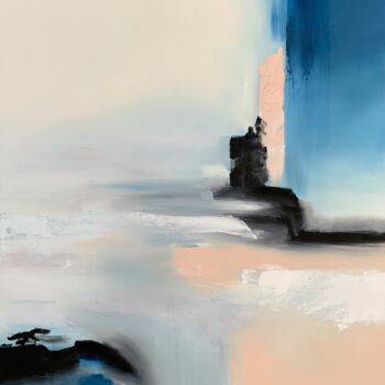 제목이 "Blue abstract art"인 미술작품 Farida Mulasanova로, 원작, 기름