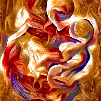 Arts numériques intitulée "Mother and Child" par Alexandra Bloodworth, Œuvre d'art originale, Image générée par l'IA