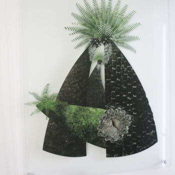 Printmaking titled "Heart of the Frond" by Rosemary Collard, Original Artwork, Photo Montage