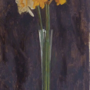 Картина под названием "A Bouquet of Daffod…" - Radosveta Zhelyazkova, Подлинное произведение искусства, Масло