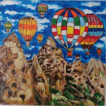 Ζωγραφική με τίτλο "Cappadoce/Cappadocia" από Anastasiia Beliaeva, Αυθεντικά έργα τέχνης, Ακρυλικό