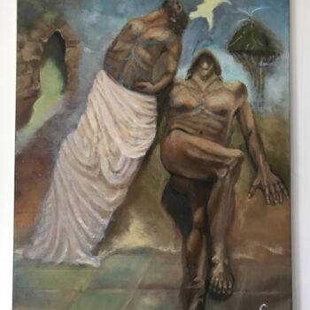 Pintura titulada "Een laatste ademhal…" por Sylwia Claessen, Obra de arte original, Oleo