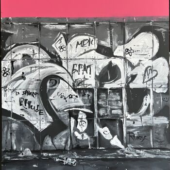 Pintura intitulada "Puzzle /// Rhude dr…" por Maárs Shanó, Obras de arte originais, Acrílico Montado em Metal