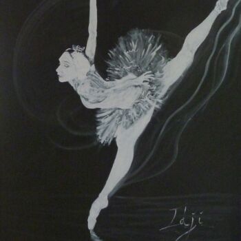 Painting titled "Wilfride Piollet" by Eric Garnier (Idji), Original Artwork, Acrylic Mounted on Wood Stretcher frame