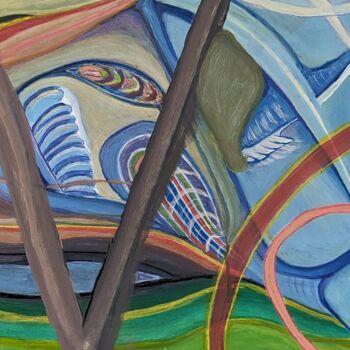 Painting titled "SIN TITULO 21" by Juan Luis Gandulfo, Original Artwork, Acrylic Mounted on Wood Stretcher frame