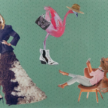 Collages titulada "Selfies. Series "St…" por Lena Ash, Obra de arte original, Collages Montado en Cartulina