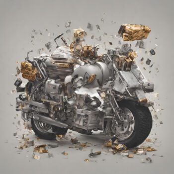 Artes digitais intitulada "motorbike" por Reskatorsilver, Obras de arte originais, Impressão digital