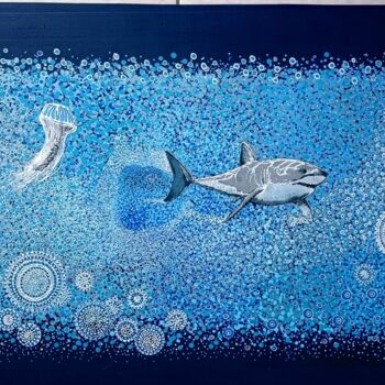 제목이 "SOUS LA VAGUE"인 미술작품 Jeffos로, 원작, 아크릴