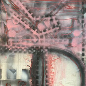 Painting titled "Abstracción 2013 Re…" by Paco Llorens, Original Artwork, Acrylic Mounted on Wood Panel