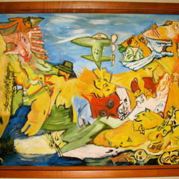 Painting titled "Puzzled PERSON NALI…" by Michel Robitaille, Original Artwork, Oil
