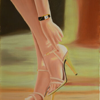 Painting titled "Elégances" by Jacques Maupas, Original Artwork, Oil Mounted on Wood Stretcher frame