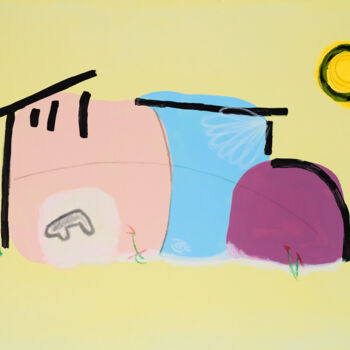 Peinture intitulée "Casa Grande n°001" par Riccardo Bonavires, Œuvre d'art originale, Acrylique Monté sur Châssis en bois