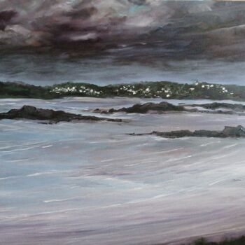 Painting titled "ABER BENOIT" by Loïc Gourmelen, Original Artwork, Oil Mounted on Wood Stretcher frame