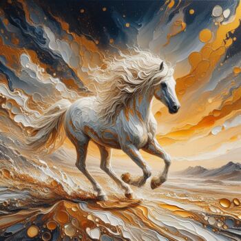 Digital Arts titled "Spirit of Freedom" by Abstract Bliss, Original Artwork, Digital Painting