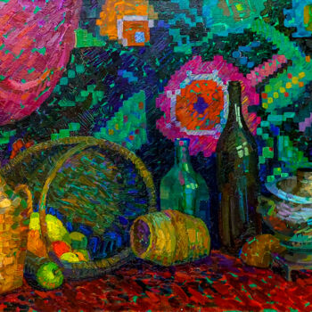 Peinture intitulée "Ornament of the Flo…" par Anastasiia Kurkova, Œuvre d'art originale, Huile Monté sur Châssis en bois