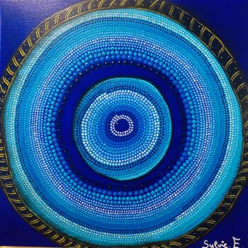 Painting titled "CYCLONE" by Sylvie Estaynou, Original Artwork, Acrylic Mounted on Wood Stretcher frame