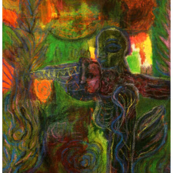 "Maskenball" başlıklı Tablo Danjana Brandes tarafından, Orijinal sanat, Akrilik Ahşap Sedye çerçevesi üzerine monte edilmiş