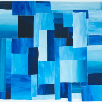 Painting titled "Reconfiguring Gradi…" by Simon Findlay, Original Artwork, Acrylic