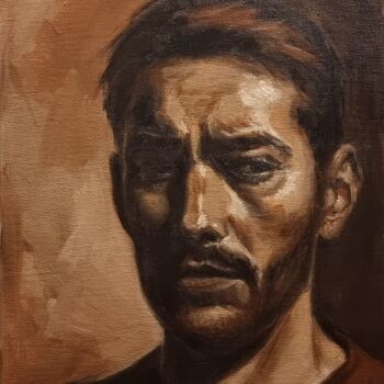 Ζωγραφική με τίτλο "Oil portrait 0324-05" από Artmoods Tp, Αυθεντικά έργα τέχνης, Λάδι
