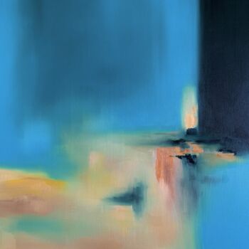 제목이 "Blue navy abstract…"인 미술작품 Farida Mulasanova로, 원작, 기름