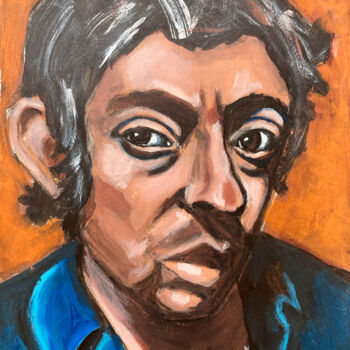 Painting titled "Serge Gainsbourg" by Anna Maria Valesova, Original Artwork, Acrylic