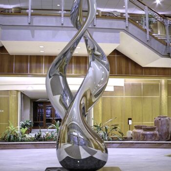 Sculpture titled "Resonant Forms#2" by Daniel Kei Wo, Original Artwork, Stainless Steel