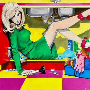 Peinture intitulée "The Homemaker" par Kristin Voss, Œuvre d'art originale, Acrylique