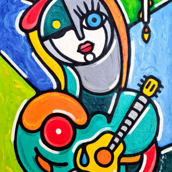 Schilderij getiteld "SERENATA NOCTURNA" door Néstor Neyret, Origineel Kunstwerk, Olie